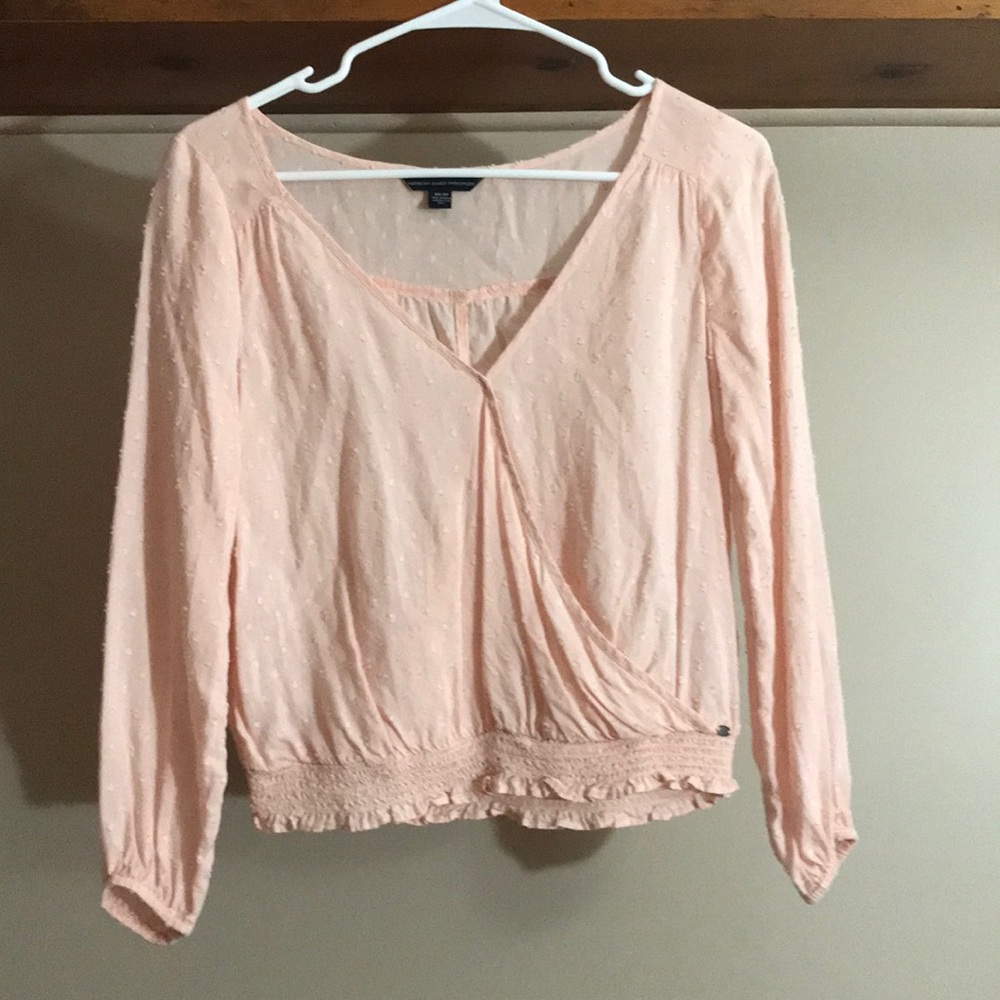 American Eagle pink shirt